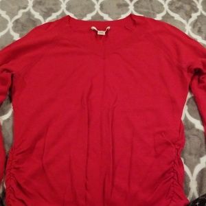 Red maternity sweater